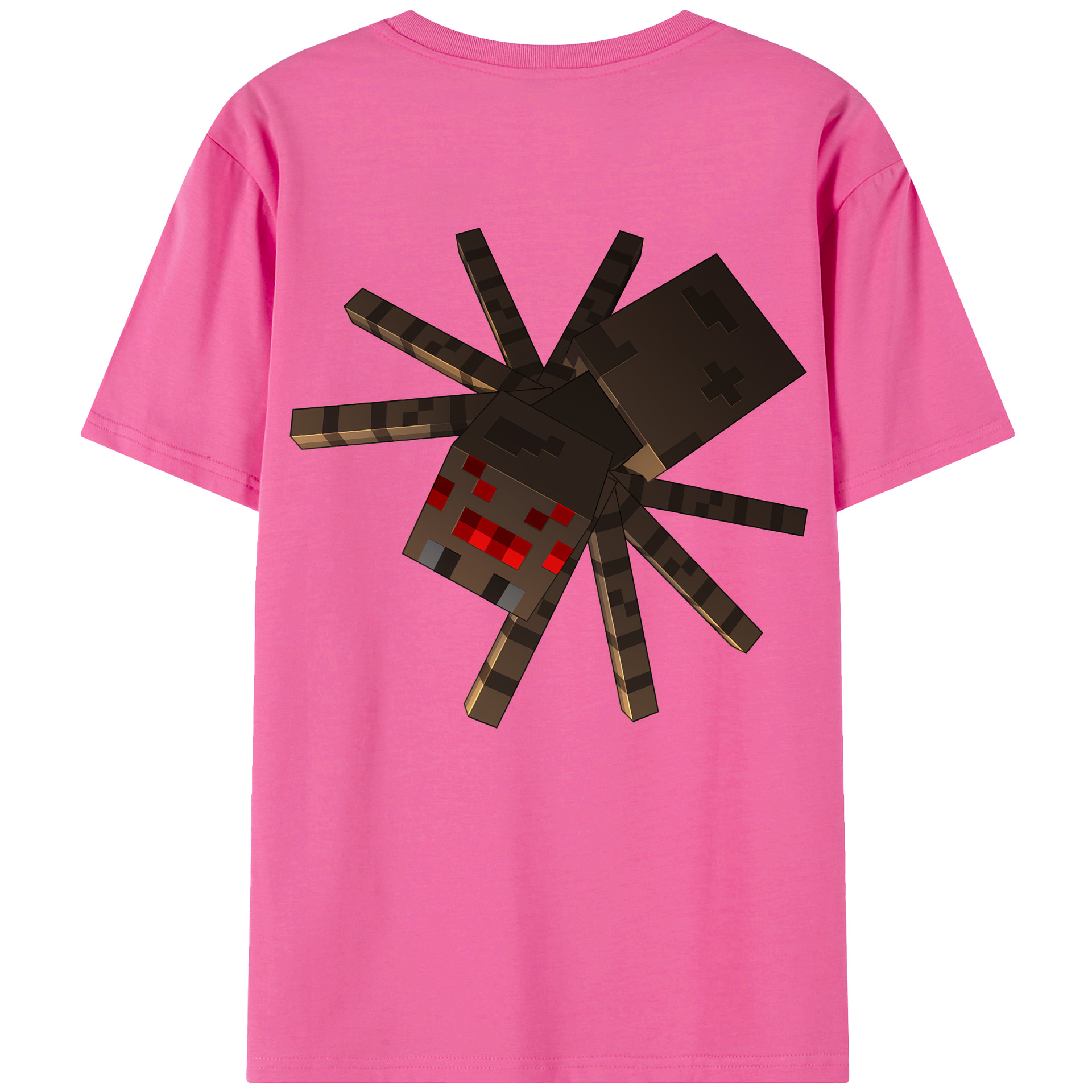 （画像用） マインクラフト ブロックの世界 Minecraft MC Block world レディース半袖Tシャツ(バックプリント)